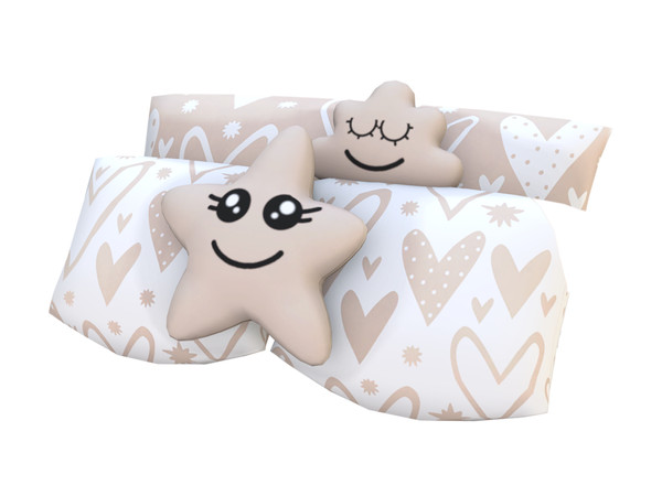 Sims 4 — Comiko Bunny Bedroom Pillows | Kids Bedroom by Comiko — Part 3 - Kids Bunny Bedroom Set is base game compatible