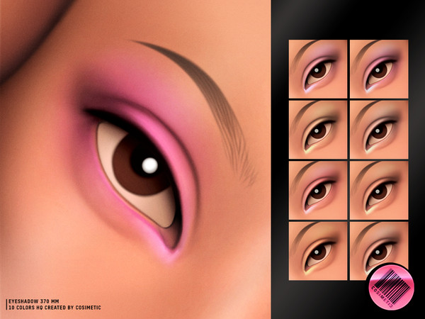Sims 4 — MM Neon Flush Eyeshadow N370 by cosimetic — A vibrant and eye-catching eyeshadow with energetic tones. Gives the