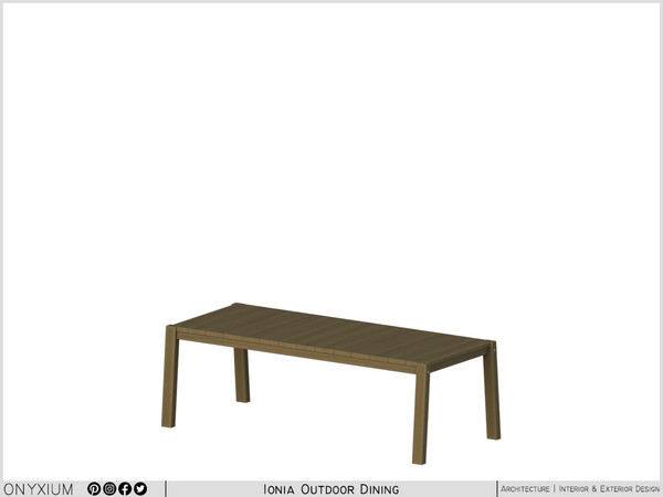 Sims 4 — Ionia Bench by Onyxium — Onyxium@TSR Design Workshop Outdoor & Garden Collection - Belong To The 2026 Year