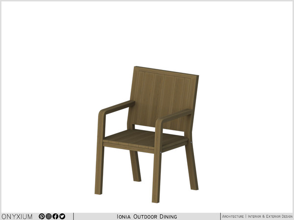 Sims 4 — Ionia Dining Chair by Onyxium — Onyxium@TSR Design Workshop Outdoor & Garden Collection - Belong To The 2026