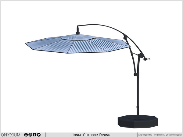 Sims 4 — Ionia Patio Umbrella Open by Onyxium — Onyxium@TSR Design Workshop Outdoor & Garden Collection - Belong To
