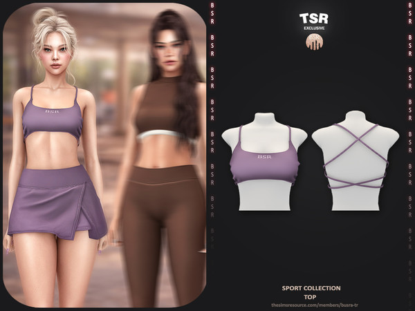 Sims 4 — Sport Collection - 1 Top BD1663 by busra-tr — - Set Inclued : Top x4 - Short - Legging - Skort - Short - Skirt -