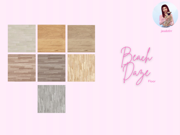 Sims 4 — Beach Daze - Floor by jessbtlrr — Beautiful, neutral wooden floors with 7 versatile swatches. Part of the Beach