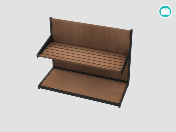 Sims 4 — Honey Bun Bakery Small Bread Shelf (Get to Work) by SaeraMaples — Decorative bread set and shelves add-on for