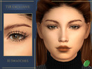 Sims 4 — Sienna 3D Lashes by Pitted0live — Long wispy 3D alpha style eyelashes