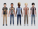 Sims 4 — Retro Bowler Shirt Boys by McLayneSims — TSR EXCLUSIVE