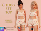 Sims 4 — IVANNA - CHERRY SET TOP by linavees — New Mesh