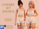 Sims 4 — IVANNA - CHERRY SET SHORTS by linavees — New Mesh