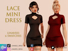 Sims 4 — ARIYA - LACE MINI DRESS by linavees — New Mesh