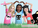 Sims 4 — Chococat T-Shirts for Girls (Remastered) by GabymeloveSims — Cute Chococat-themed t-shirts for girls, originally