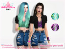 Sims 4 — Neon Animal Print Outfit (Remastered) by GabymeloveSims — This is a remastered version of my original 2014