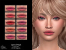Sims 4 — Matte Lipstick N296 by Layla — Female Matte Lipstick Previews and swatches made in CAS using HQ Mod HQ - BG