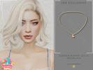 Sims 4 — Easter Bunny Gold Necklace by Glitterberryfly — A gold necklace with easter bunny motif