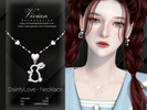 Sims 4 — Dainty Love - Necklace by VivianDang — - All new meshes