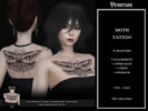 Sims 4 — Moth Tattoo by Venerian (Back, Chest, and Stomach) by Venerian — 