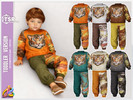 Sims 4 — 347 - Toddler Boy SET -Tiger Style Cozy Outfit by RobertaPLobo — Tiger Style Cozy Set - 347