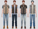 Sims 4 — Quilted Country Gilet Shirt by McLayneSims — TSR EXCLUSIVE