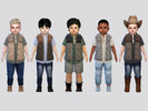Sims 4 — Quilted Country Gilet Shirt Toddler by McLayneSims — TSR EXCLUSIVE