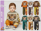Sims 4 — 347 - Infant Boy SET -Tiger Style Cozy Outfit by RobertaPLobo — Tiger Style Cozy Set - 347