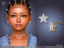 Sims 4 — Diamond Stud Star Earrings For Kids by feyona — Diamond Stud Star Earrings For Kids come with 5 swatches.