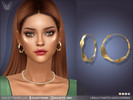 Sims 4 — Ursula Twisted Hoop Earrings by feyona — Ursula Twisted Hoop Earrings come with 4 swatches