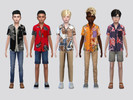 Sims 4 — Large Printed Summer Shirt Boys by McLayneSims — TSR EXCLUSIVE
