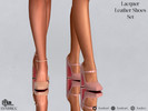 Sims 4 — Lacquer Leather Shoes Set by LVNDRCC — Set of modern, elegant Shoes. with blocky heel mary jane pumps on a small