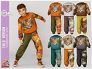 Sims 4 — 347 - Child Boy SET -Tiger Style Cozy Outfit by RobertaPLobo — Tiger Style Cozy Set - 347