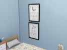 Sims 4 — Kids Art Session Imagine by lavilikesims — A set of 14 art for kids room or nursery with black frame, use with