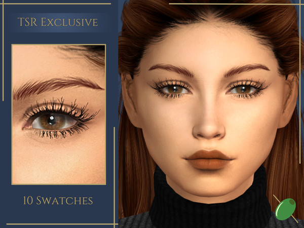 Sims 4 — Sienna 3D Lashes by Pitted0live — Long wispy 3D alpha style eyelashes