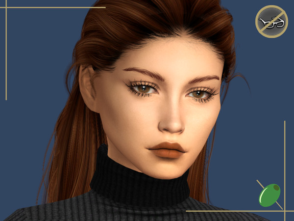 Sims 4 — Sienna 3D Lashes Glasses Contradict by Pitted0live — Long wispy 3D alpha style eyelashes