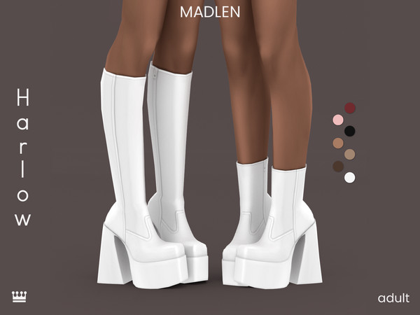 Sims 4 — Madlen Harlow Boots by Madlen — Give your simmies an edgy touch with these super high platform boots! Combine