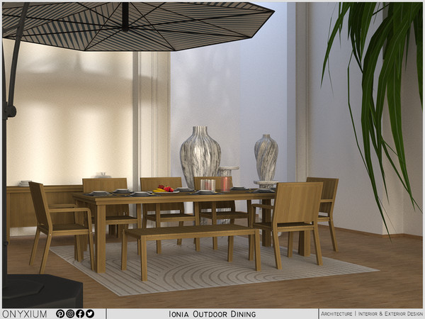 Sims 4 — Ionia Outdoor Dining by Onyxium — Onyxium@TSR Design Workshop Outdoor & Garden Collection - Belong To The