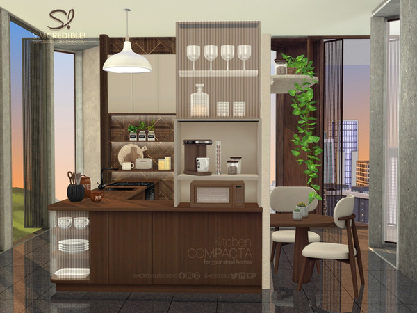 Sims 4 — Compacta Kitchen Appliances by SIMcredible! — This set has the Compacta series appliances for your sims.