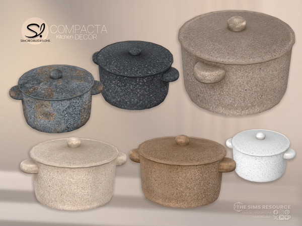 Sims 4 — Compacta Kitchen Casserole Pot by SIMcredible! — - Casserole Pot