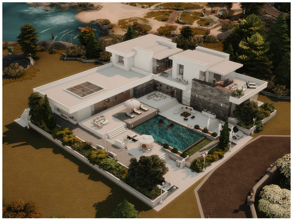 Sims 4 — MM. Modern House 155 by Merin_Martini — My Sims 4 lots some are inspired from random pictures that I found on