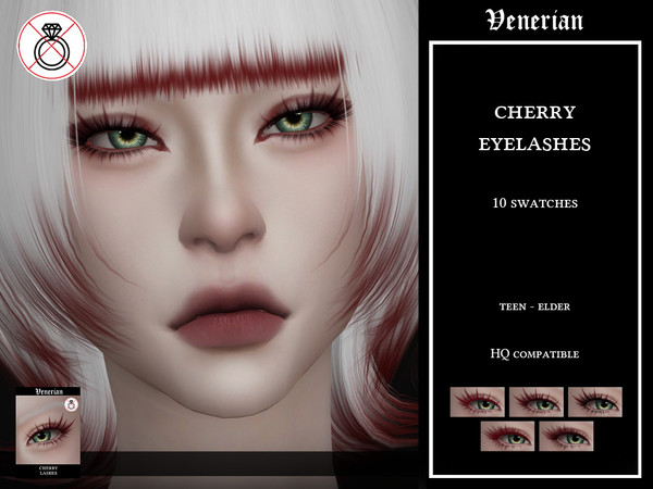 Sims 4 — Venerian_Cherry_Lashes_(RING)_HQ by Venerian — 10 swatches Teen to elder Two versions available: incompatible