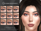 Sims 4 — Corinne Brows HQ by Caroll912 — A 9-swatch groomed, arched eyebrows in different tones of black, brown, blonde