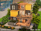 Sims 4 — Saffron Stack (NO CC) by xogerardine — This adorable container house took me a while to figure out. I wanted an
