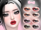 Sims 4 — [Learxfl] Velvet Veil Eyeshadow by Learxfl — Eyeshadow, 8 swatches , HQ and BGC . Standalone item with