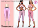 Sims 4 — Adult - Polka Dot Capri Trousers by Harmonia — New Mesh