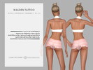 Sims 4 — Walden Tattoo by Charlotte_Morris — Skin Details - Tattoos