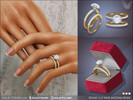 Sims 4 — Round Cut pave Diamond Wedding Rings by feyona — Round Cut pave Diamond Wedding Rings come with 3 swatches.