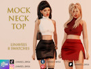 Sims 4 — LEXI - MOCK NECK TOP by linavees — New Mesh