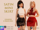 Sims 4 — LEXI - SATIN MINI SKIRT by linavees — New Mesh