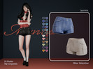 Sims 4 — Jasmine denim cargo shorts by MissValentine142 — 24 Shades
