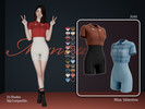 Sims 4 — Josie sweater with long shorts by MissValentine142 — 24 Shades