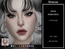 Sims 4 — Nose Piercings by Venerian by Venerian — 12 swatches Teen to elder No gender or frame restrictions Found in the