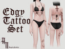 Sims 4 — Edgy Tattoo Set by AngelicNeedles — My first tattoo set!