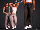 Sims 4 — LUCIANO sweatpants by ali1 — Folded Waistband Sweatpants